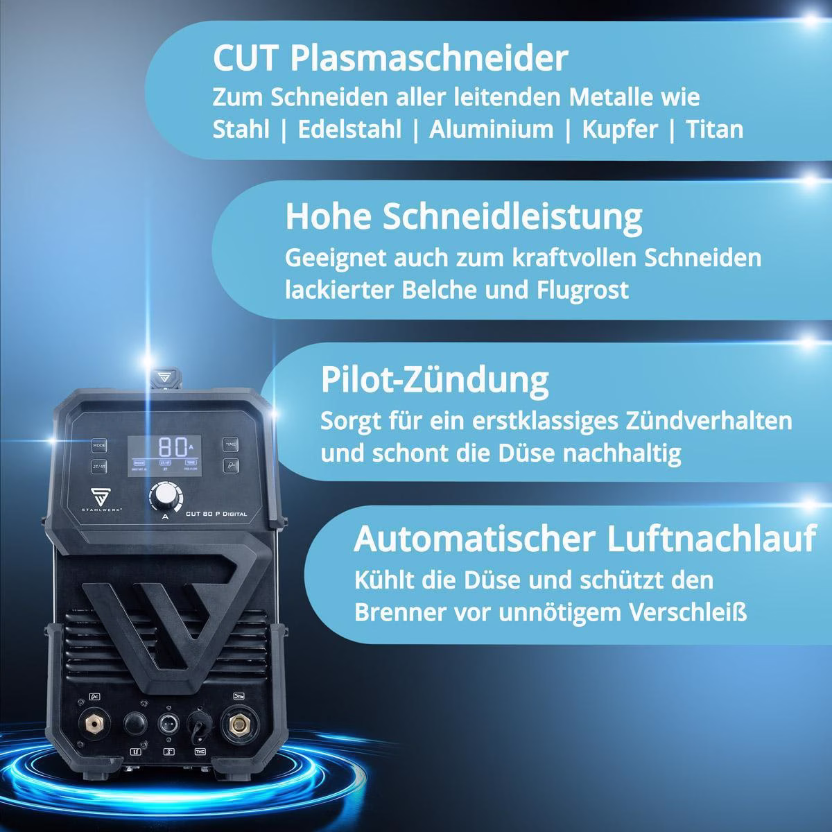 Plasmaschneider CUT 80 P Digital Einzelgerät m.Zub
