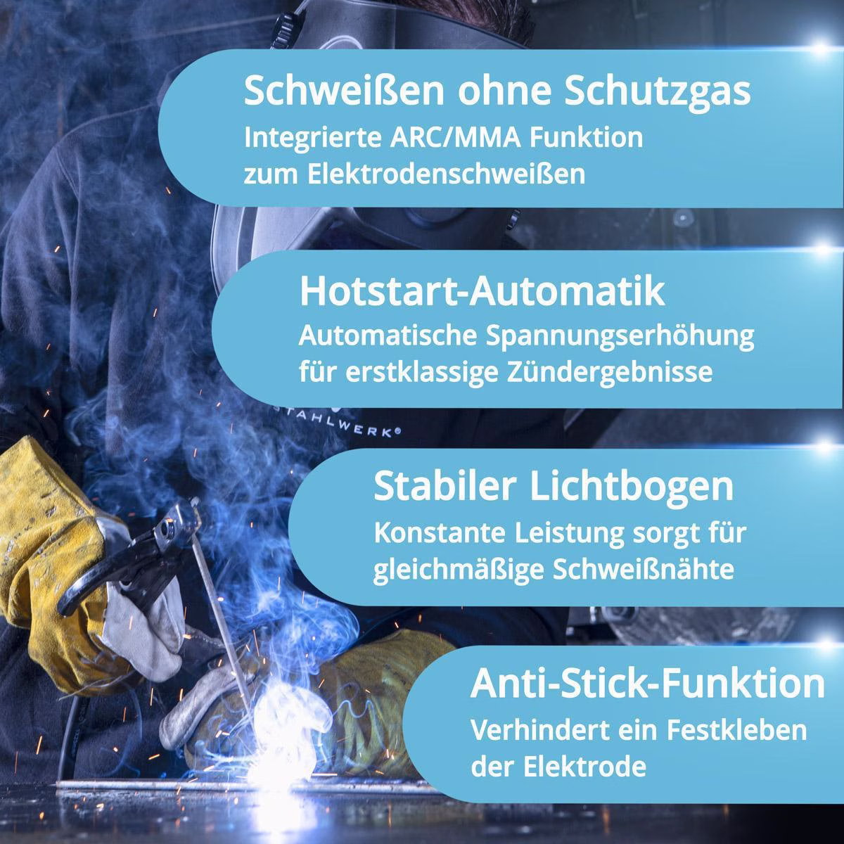 Inverterschweißgerät CTM-250 Puls Pro Einzelgerät m.Zub.3m