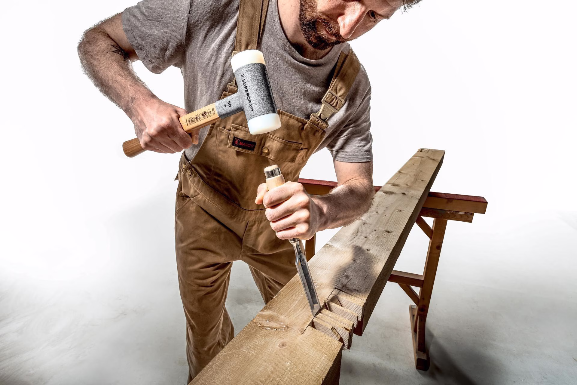 Schonhammer SUPERCRAFT L.305mm Kopf-D.25mm Hickory rückschlagfrei