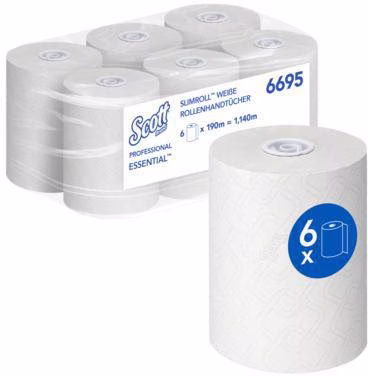 Rollenhandtuch Essential 6695 1lagig 190m AIRFLEX ws 6 St./Pack.