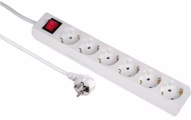Steckdosenleiste 00108833 6fach Schalter 5m ws