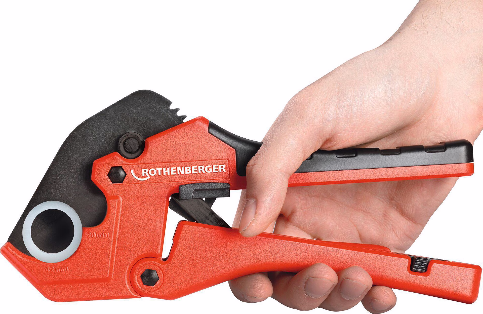 Kunststoffschere ROCUT® 42 TWIN CUT 0-42mm PE/MSR/PEX/PB/PVC/PPR