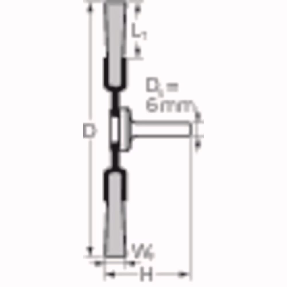 Rundbürste RBU 2004/6 INOX D.40mm Drahtstärke 0,2mm VA 9mm PFERD