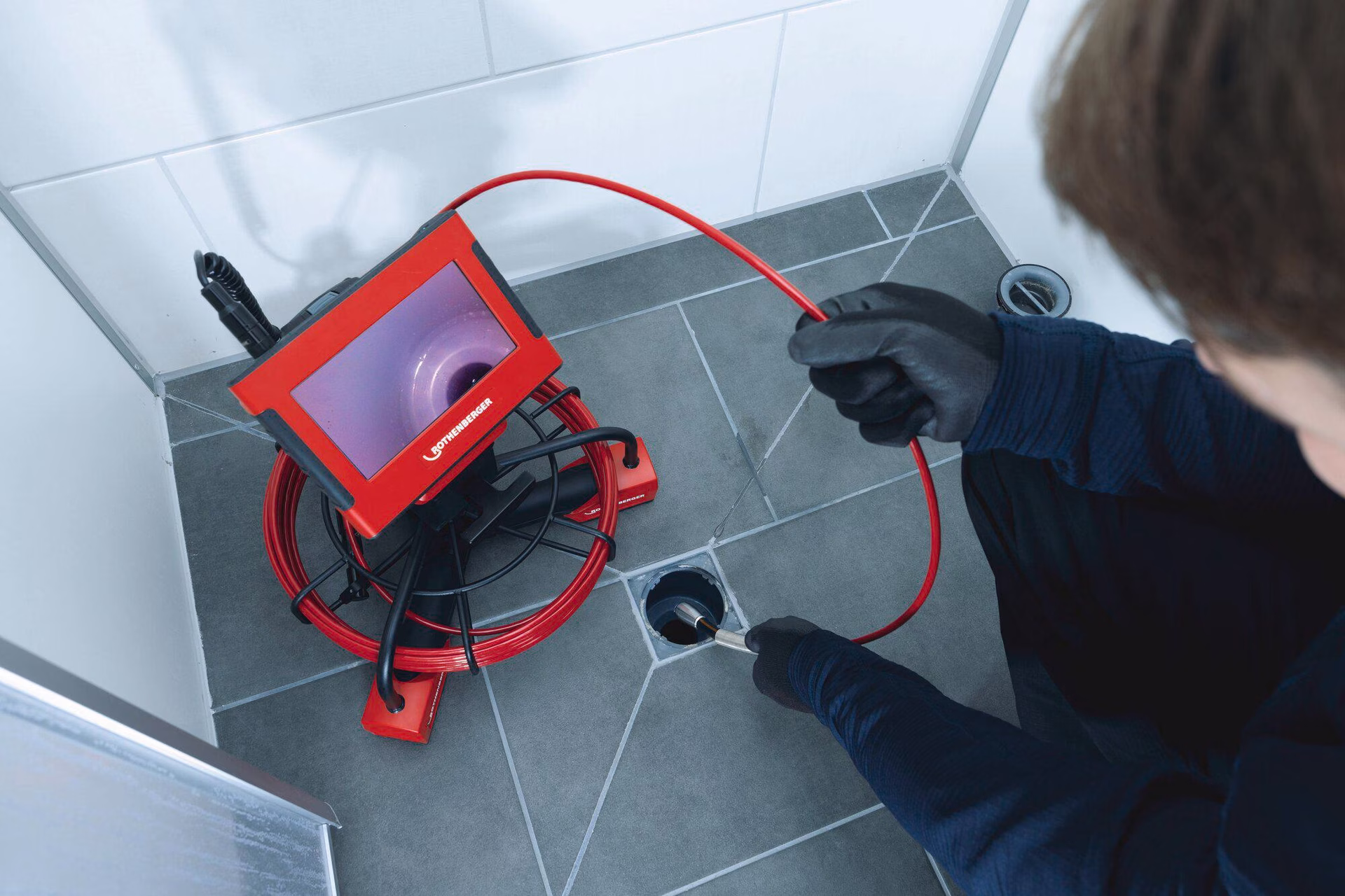 Inspektionskamera ROCAM MINI HD u.Modul 20/16-AMP Kamerakopf-D.20mm Kabel-L.16m