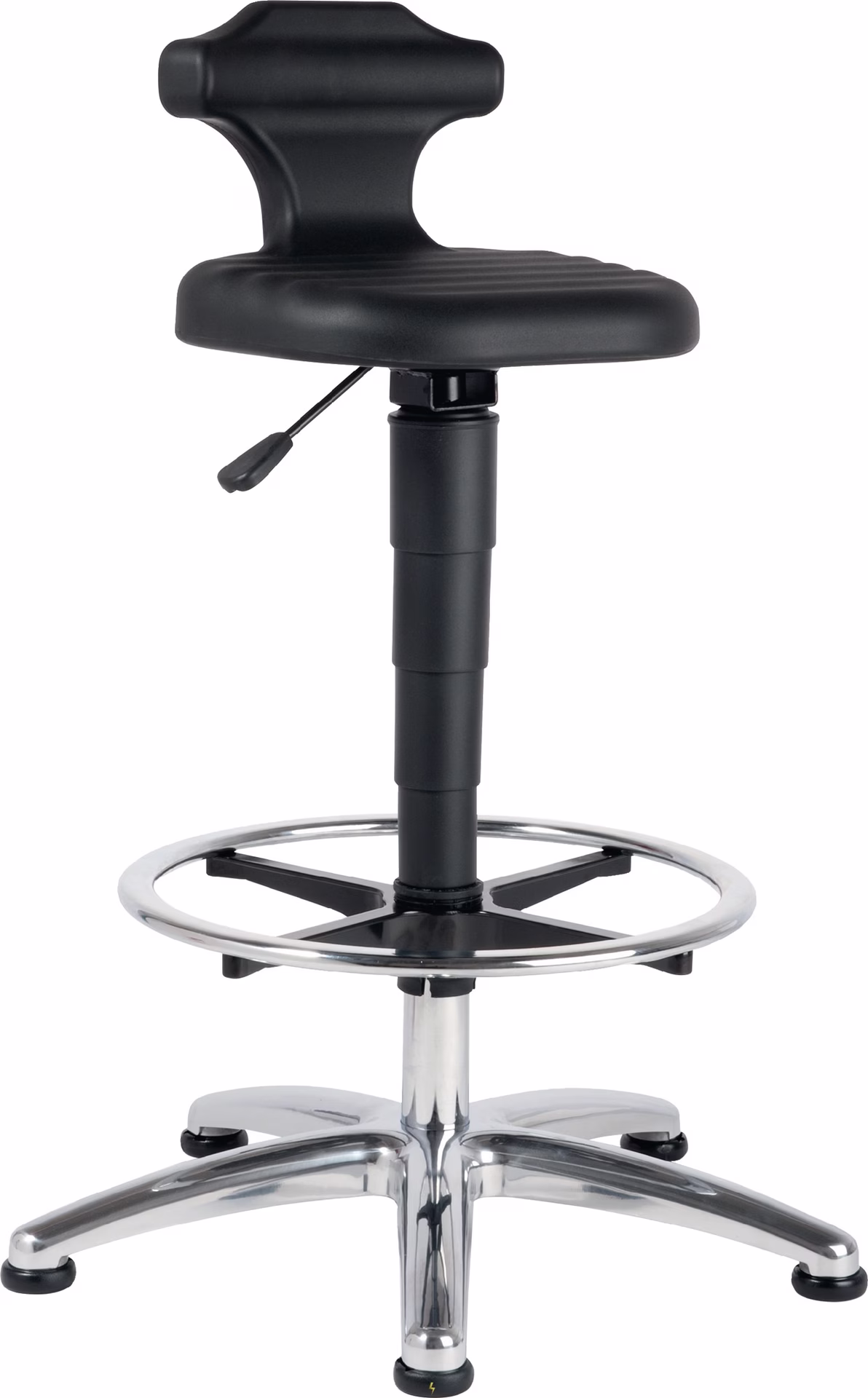Sitz-/Stehstuhl Flex Integralschaum Sitz-H.510-780mm m.Fußring ESD