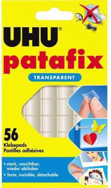 Klebepad patafix 48815 12x12mm transparent 56 St./Pack.