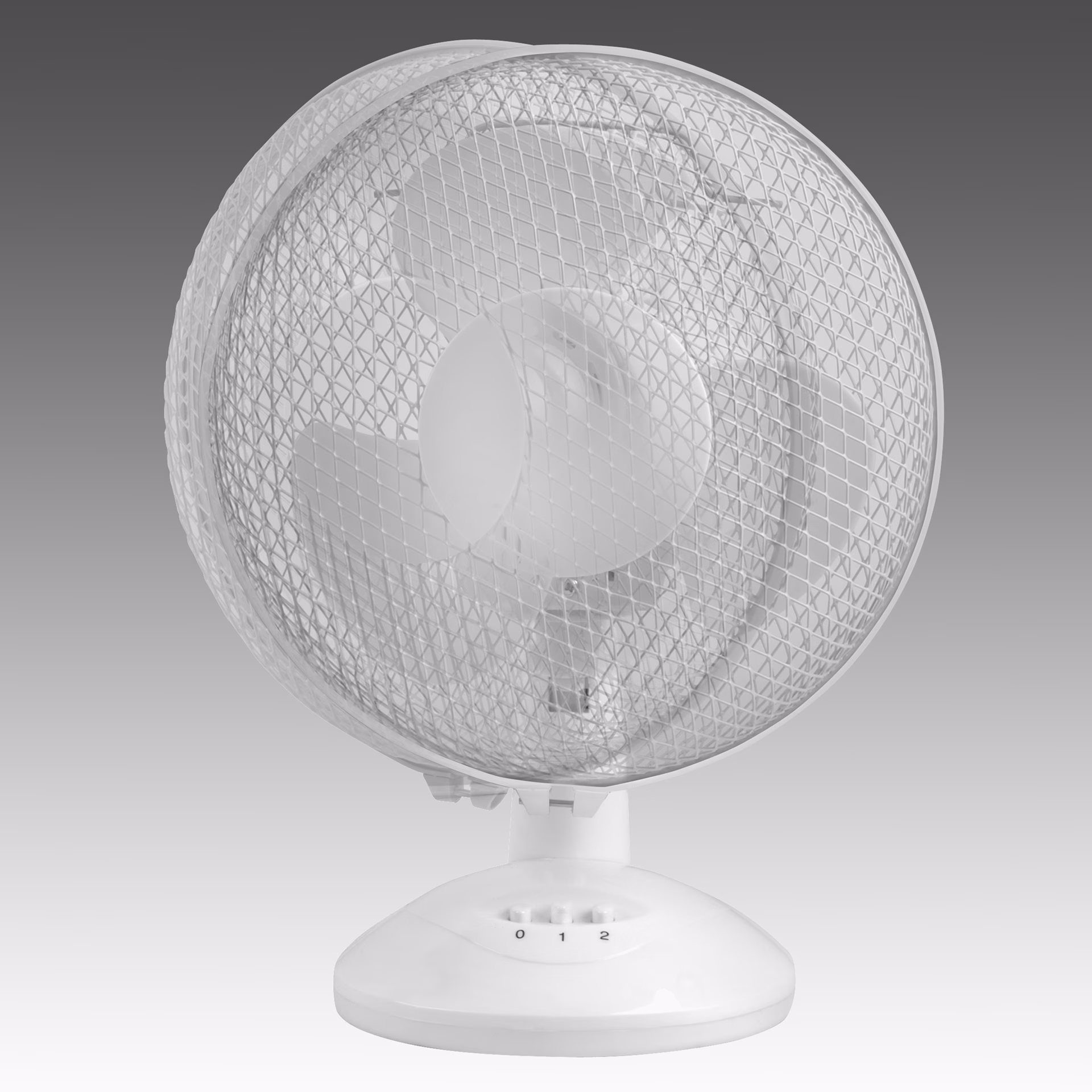 Tischventilator D.22cm H.355mm 220-240 V,50 Hz 25 W Weiß