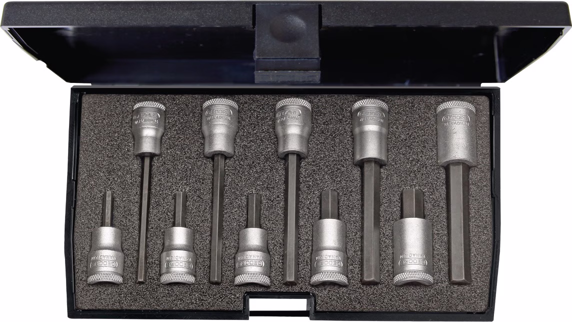Steckschlüsselsatz IN 30 LKM 10-tlg.3/8 Zoll 4-10mm f.i6-KT.-Schr