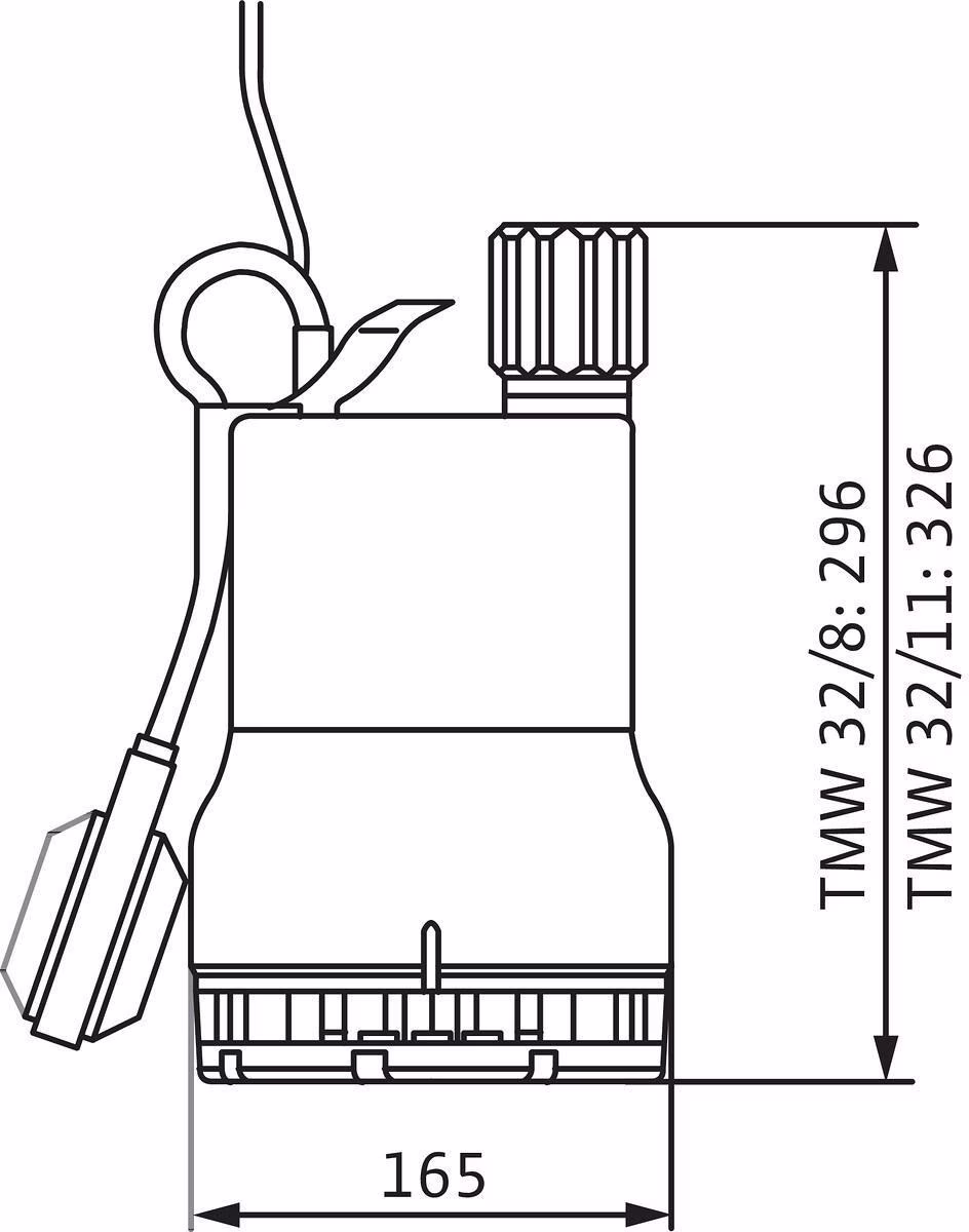 Schmutzwasser-Tauchmotorpumpe Drain TMW 32/8,Rp11/4,1x230V,0.37kW