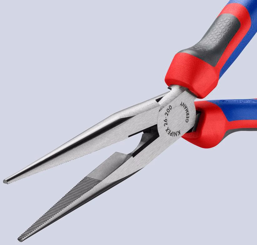 Flachrundzange L.200mm pol.ger.Comfort-Griff