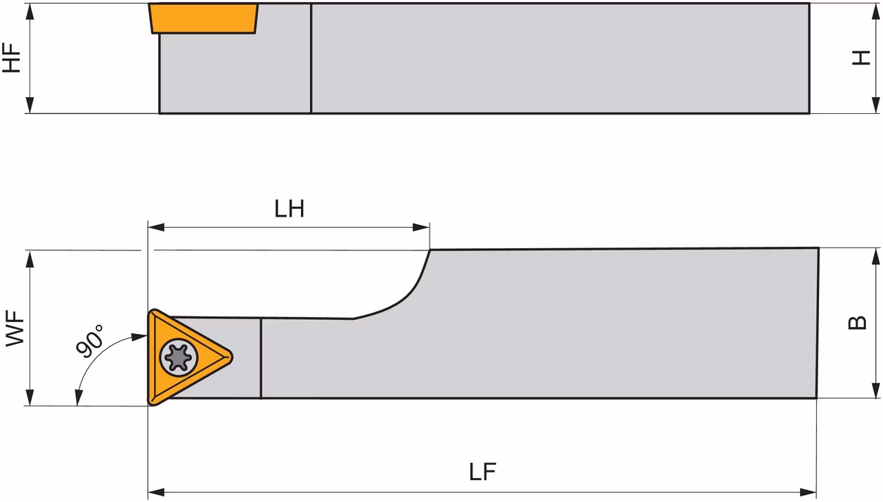 Drehwerkzeughalter ISO STFCR 2020 K 11-A Funkt.-Länge 125mm Rechtslauf