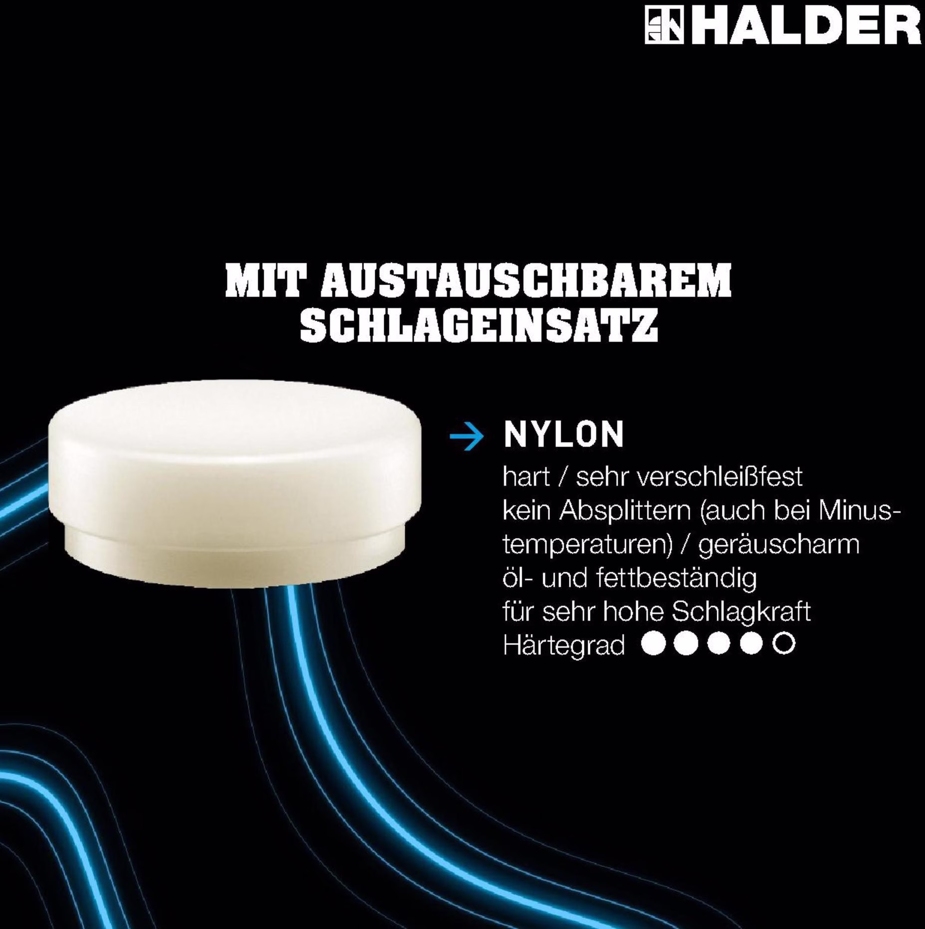 Schonhammerkopf SUPERCRAFT Kopf-D.100mm Nyl.weiß hart
