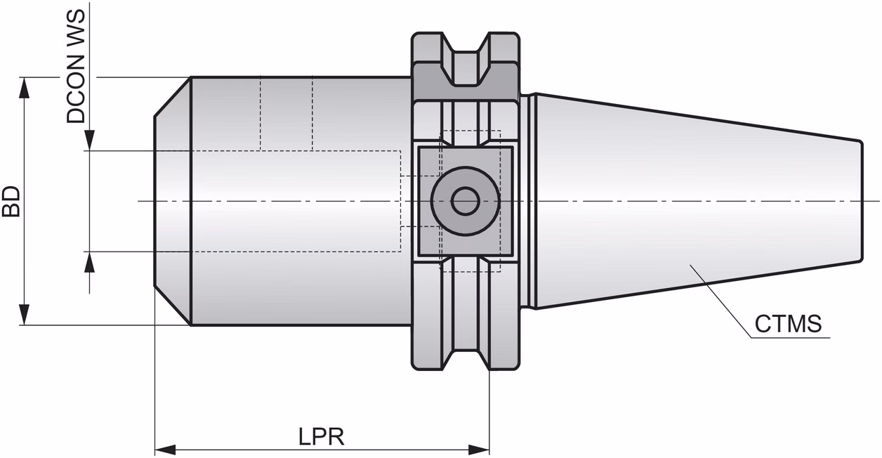Weldon-Schaftfräserhalter DIN 69871 D.16mm ISO 69871.40AD-W.16.063