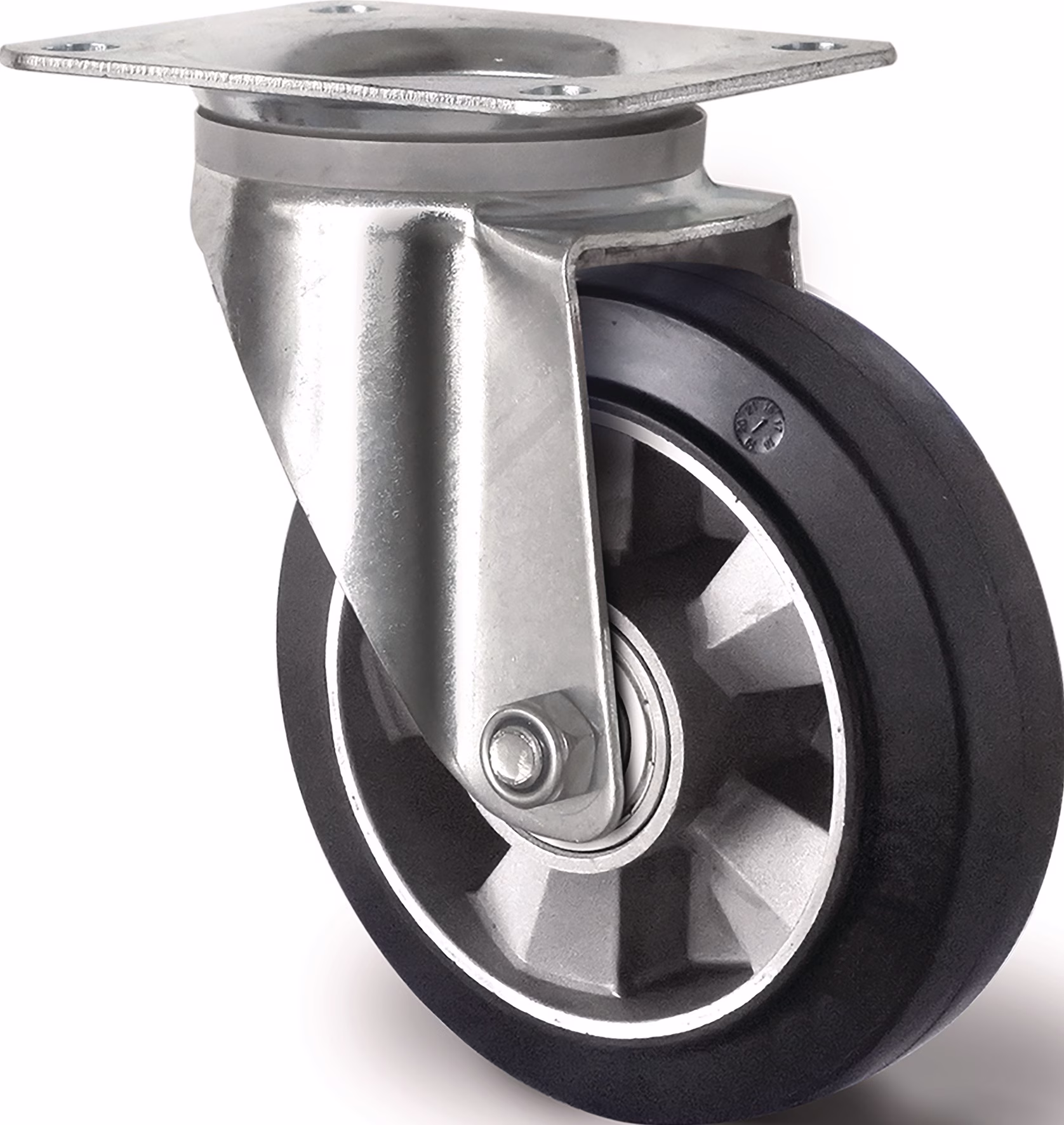 Schwerlastlenkrolle Lenkrolle Elastikgummi 135 mm 110 mm TECWERK