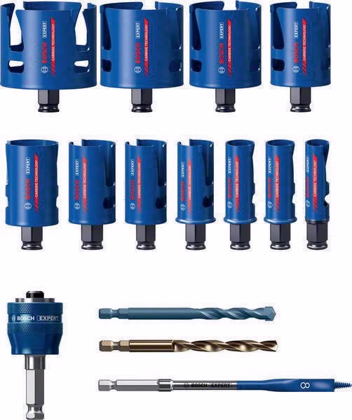 Lochsägen-Set EXPERT Multi Material 15-tlg.20-76mm Schnitt-T.60mm