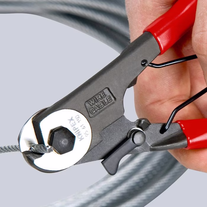 Bowdenzugschneider Gesamt-L.150mm Drahtseil-Ø 3mm pol.Ku.-Überzug