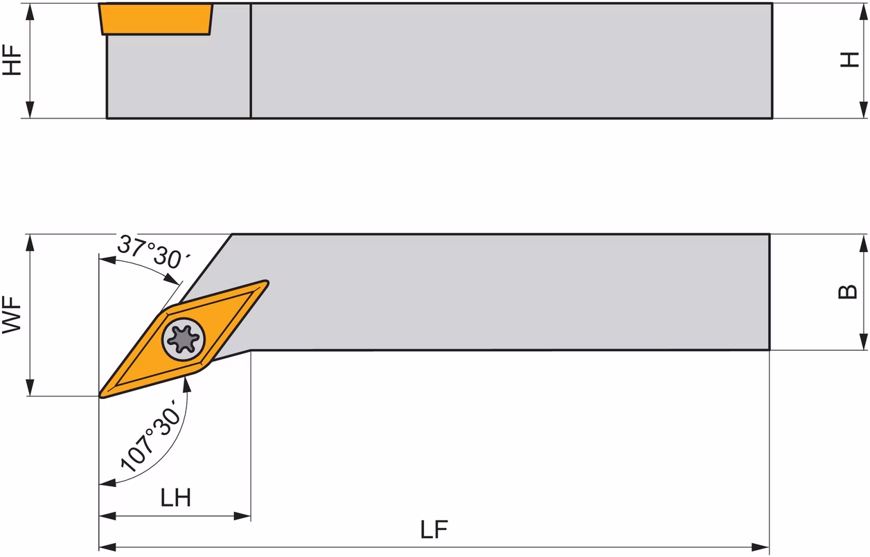 Drehwerkzeughalter ISO SVHBL 1616 H 11 Funkt.-Länge 100mm Linkslauf