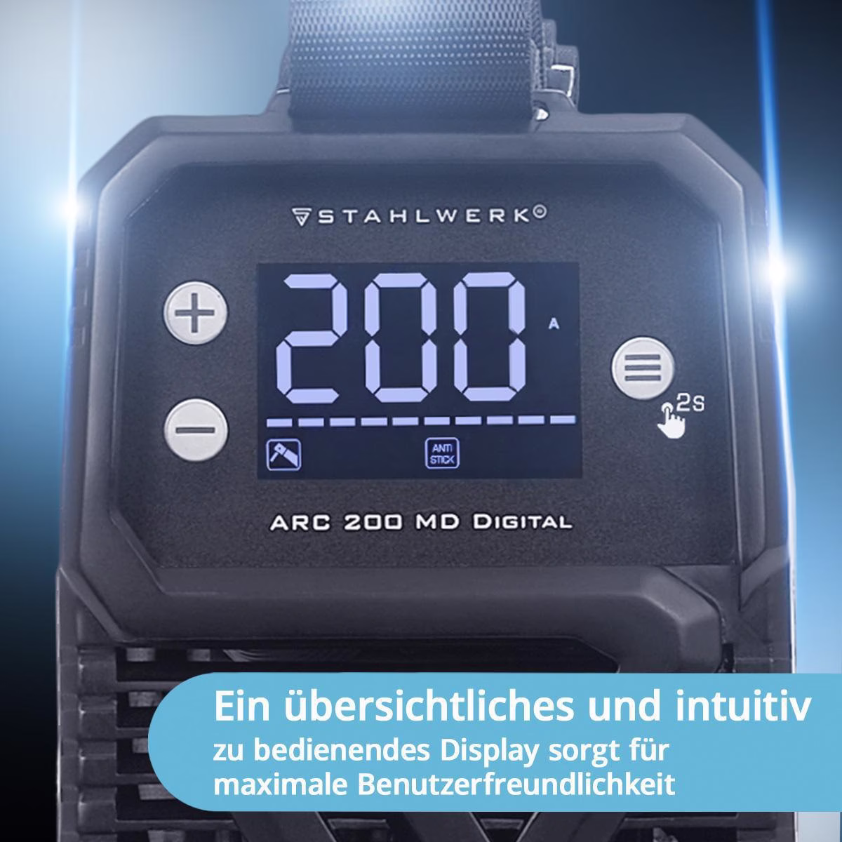 Elektrodenschweißgerät ARC 200 MD Digital m.Zub.10-200 A