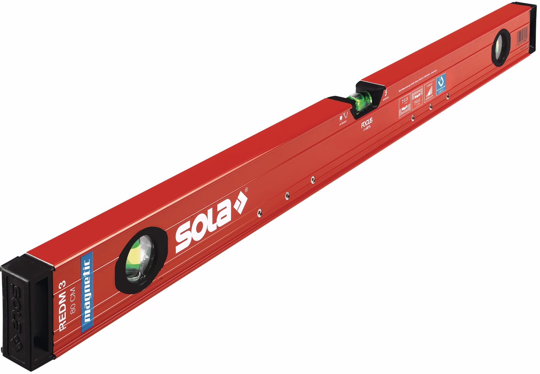 Wasserwaage RedM 3 Alu.rot 0,3 mm/m