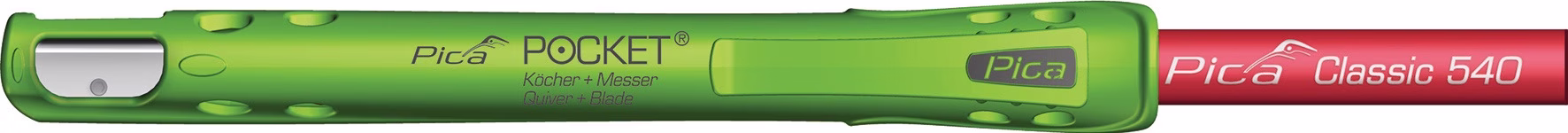Köcher Pocket f.Blei-/Markierstifte m.Spitzmesser m.1 Zimmermannsbleistift