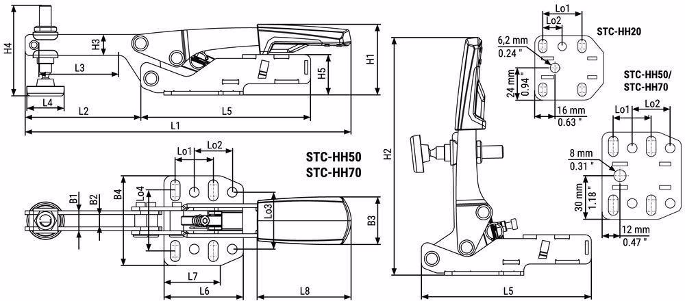 Waagrechtspanner STC-HH20 Gr.20 waagrechte Grundpl