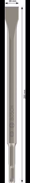 Flachmeißel SDS-plus Gesamt-L.250mm ger.Schneiden-B.20mm SDS-PLUS Eco 10er Pk.