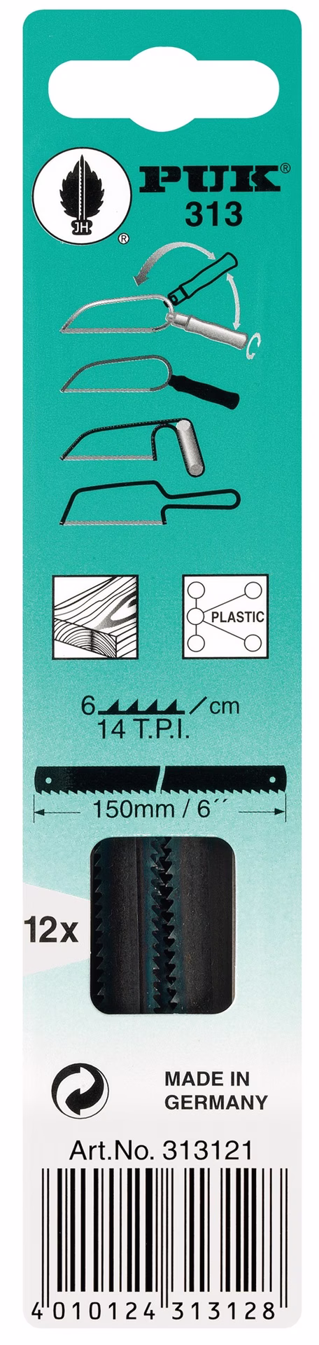 Sägeblatt Blatt-L.150mm Blatt-B.6mm grob f.HO 12 St./Krt