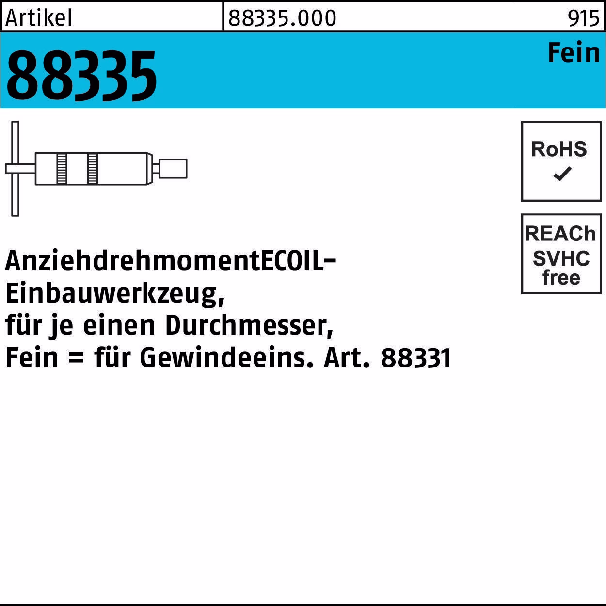 Einbauwerkzeug R 88335 Stahl 1