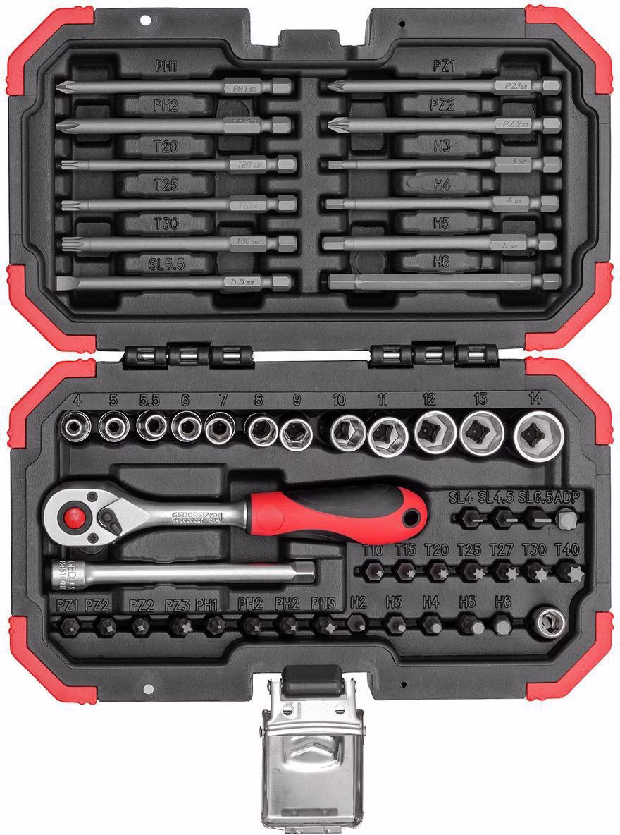 Bit-/Steckschlüsselsortiment R33003051 51-tlg.1/4 Zoll SW 4-14mm Z.72