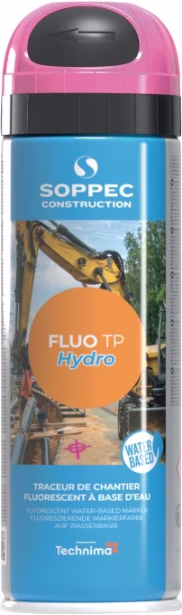 Baustellenmarkierspray Fluo TP Hydro neonpink 500ml Spraydose