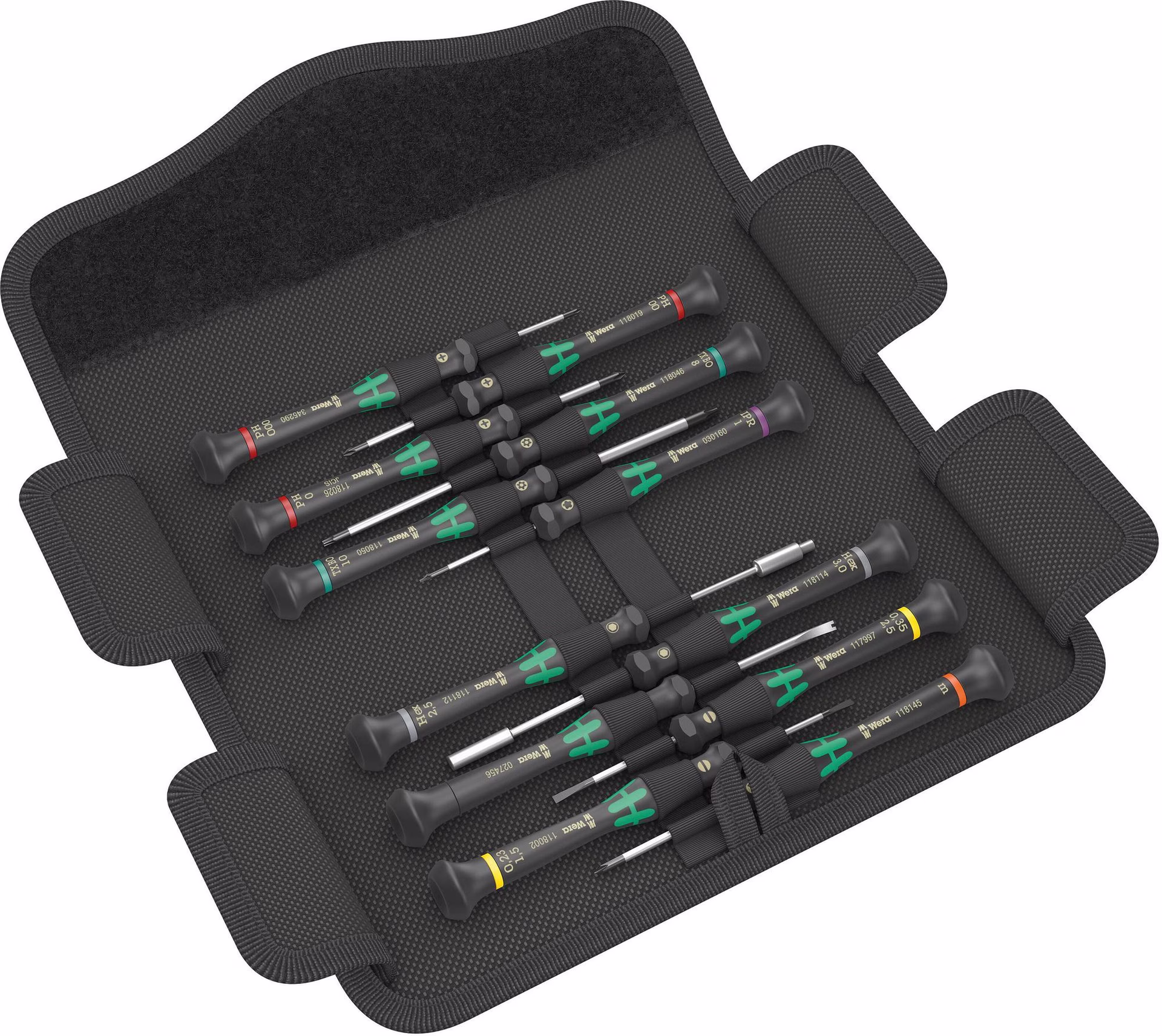 Schraubendrehersatz Kraftform Micro 12 Electronics 1 12-tlg.Schlitz