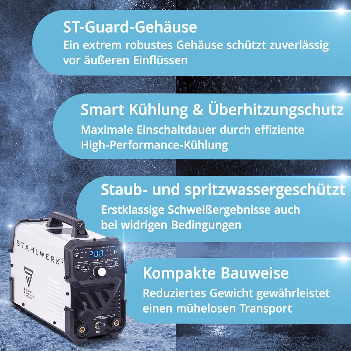 TIG-Schweißanlage DC WIG 200 ST m.Zub.10-200 A,10-160 A gasg