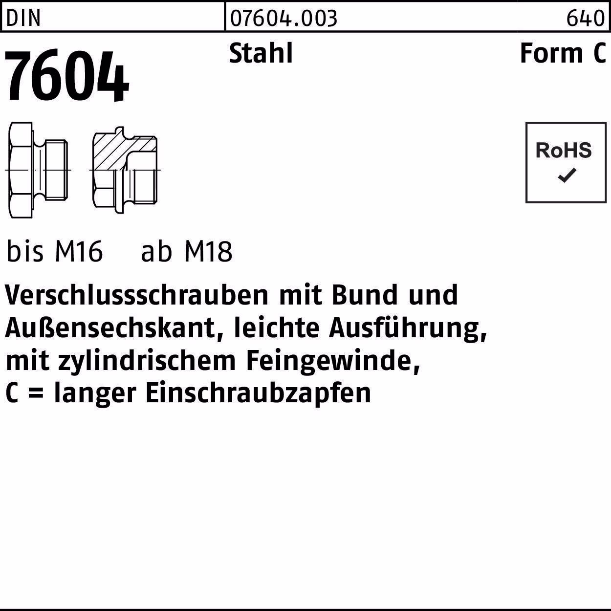 Verschlußschraube DIN 7604