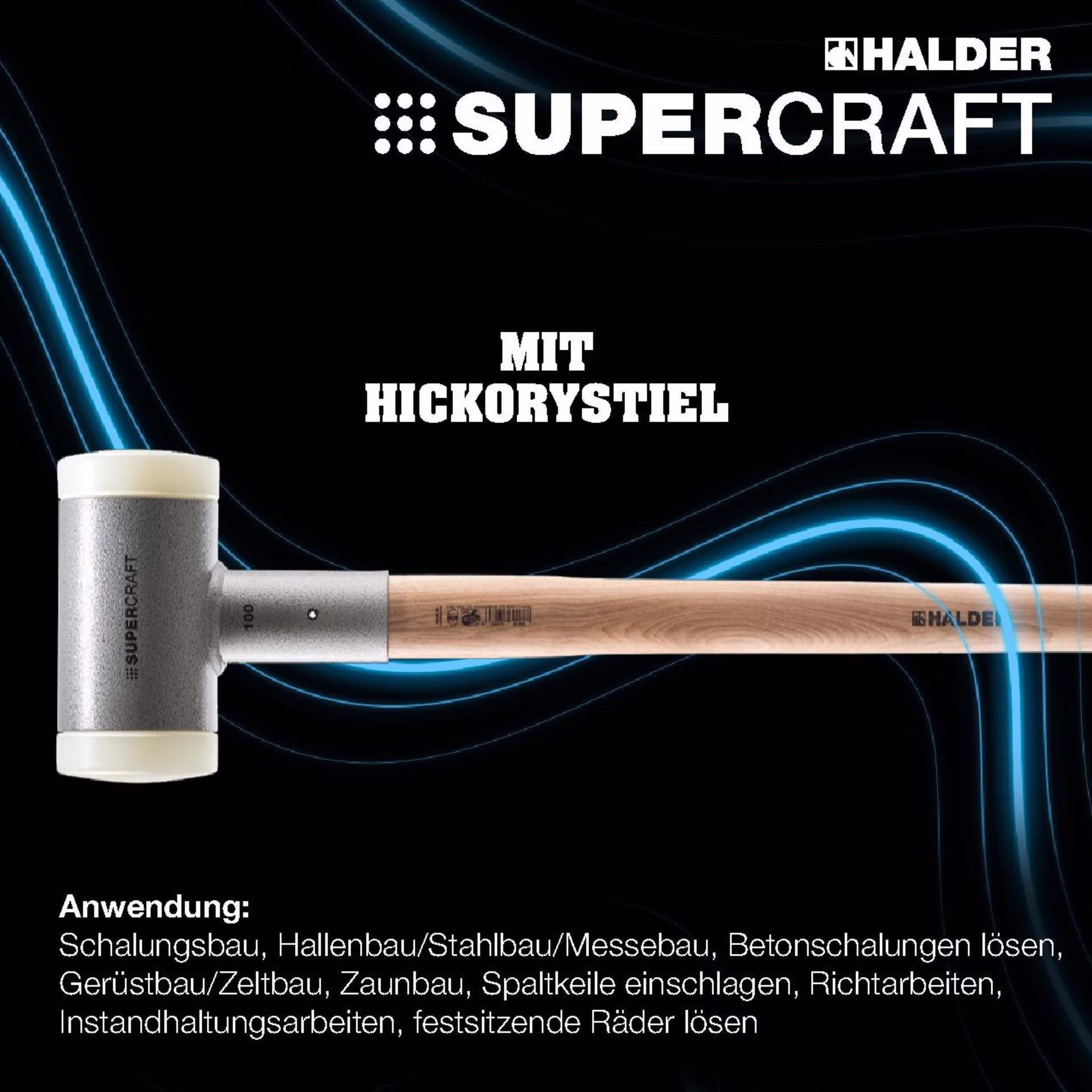 Vorschlaghammer SUPERCRAFT Kopf-D.80mm L.880mm rückschlagfrei Kopf-L.200mm