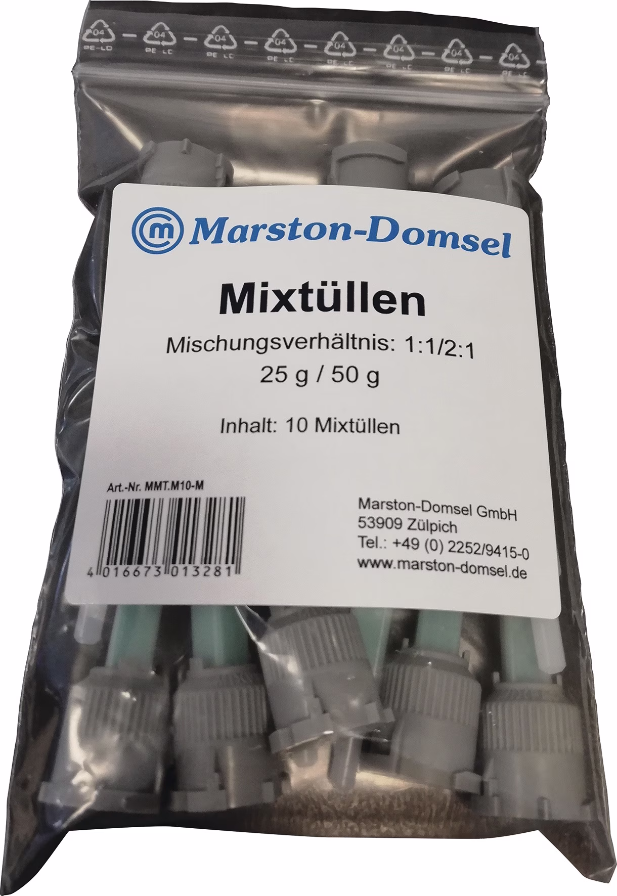 Statikmischer Ku.f.Doppelspritzen 25g,50g 10 St./Btl