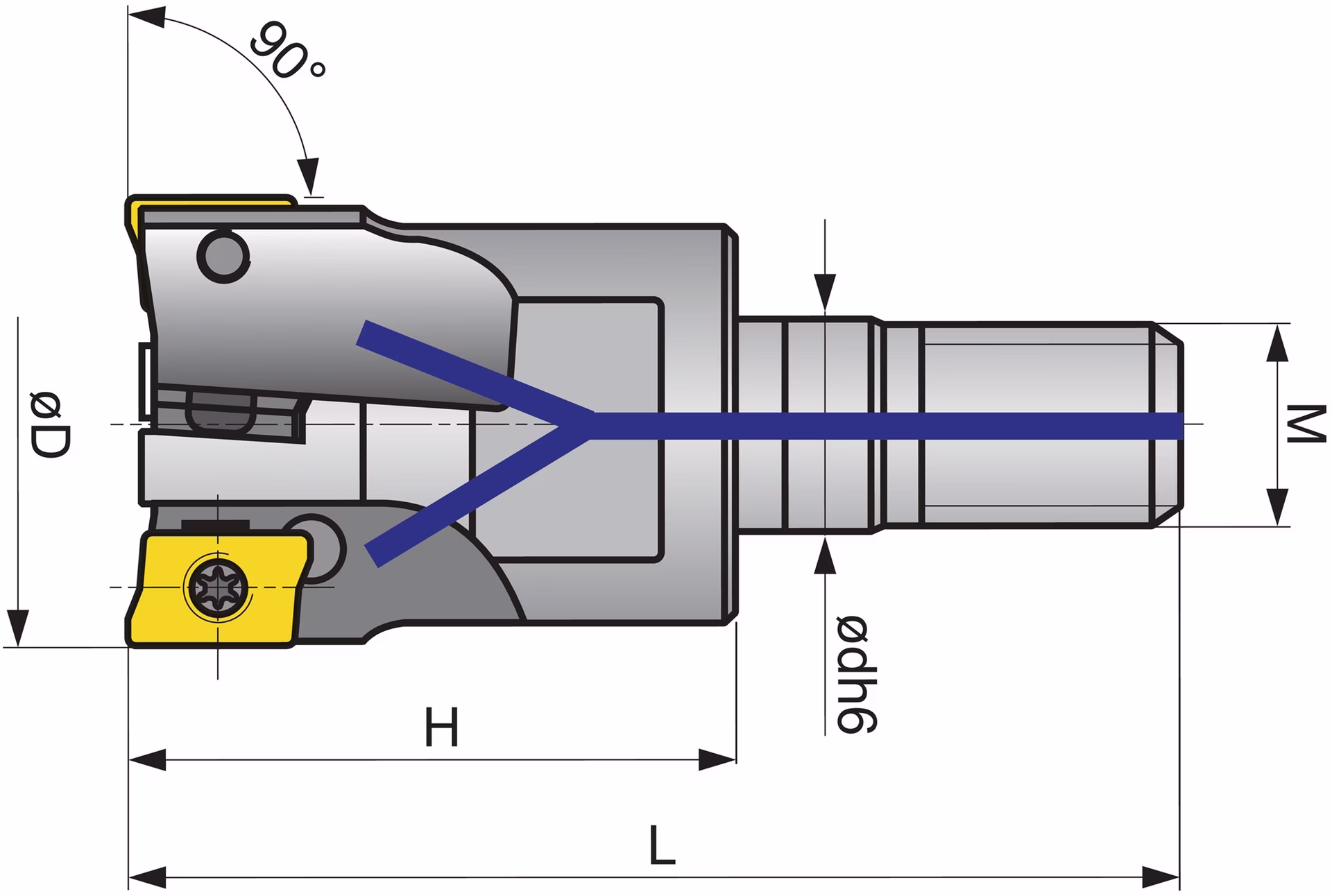 Einschraubfräser D.25mm vern.m.IK Z.4 APKT-10