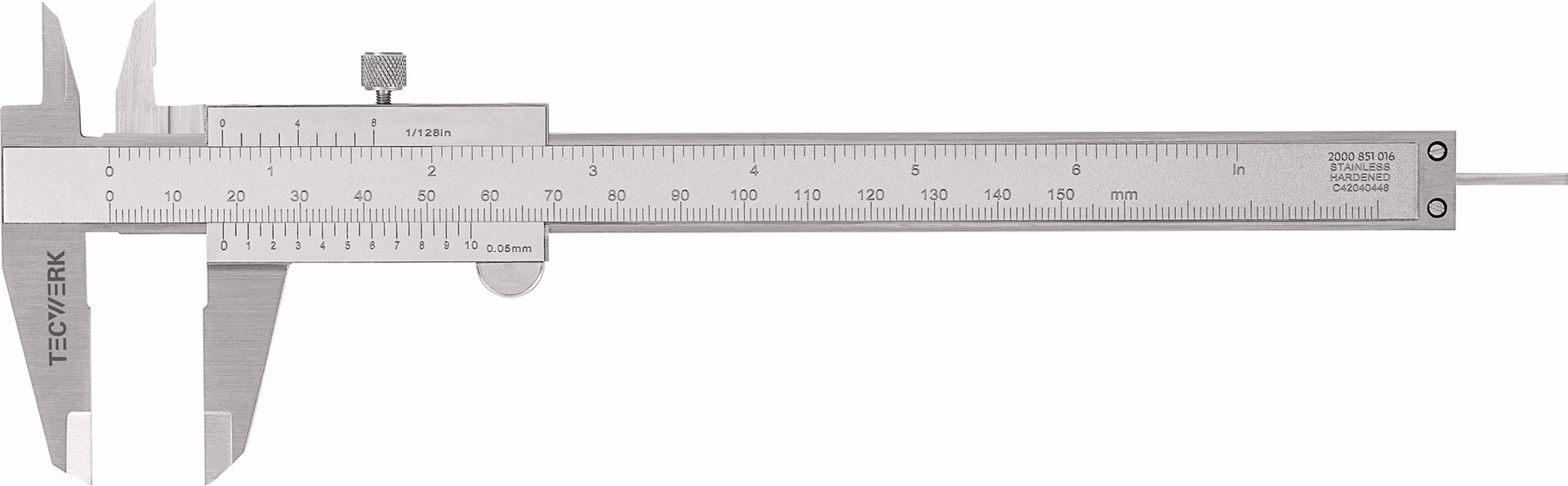 Taschenmessschieber DIN 862 150mm m.Schr.eck.parallaxfrei