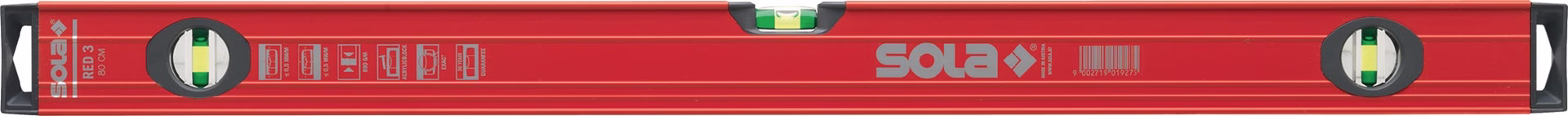 Wasserwaage Red 3 Alu.rot 0,3 mm/m