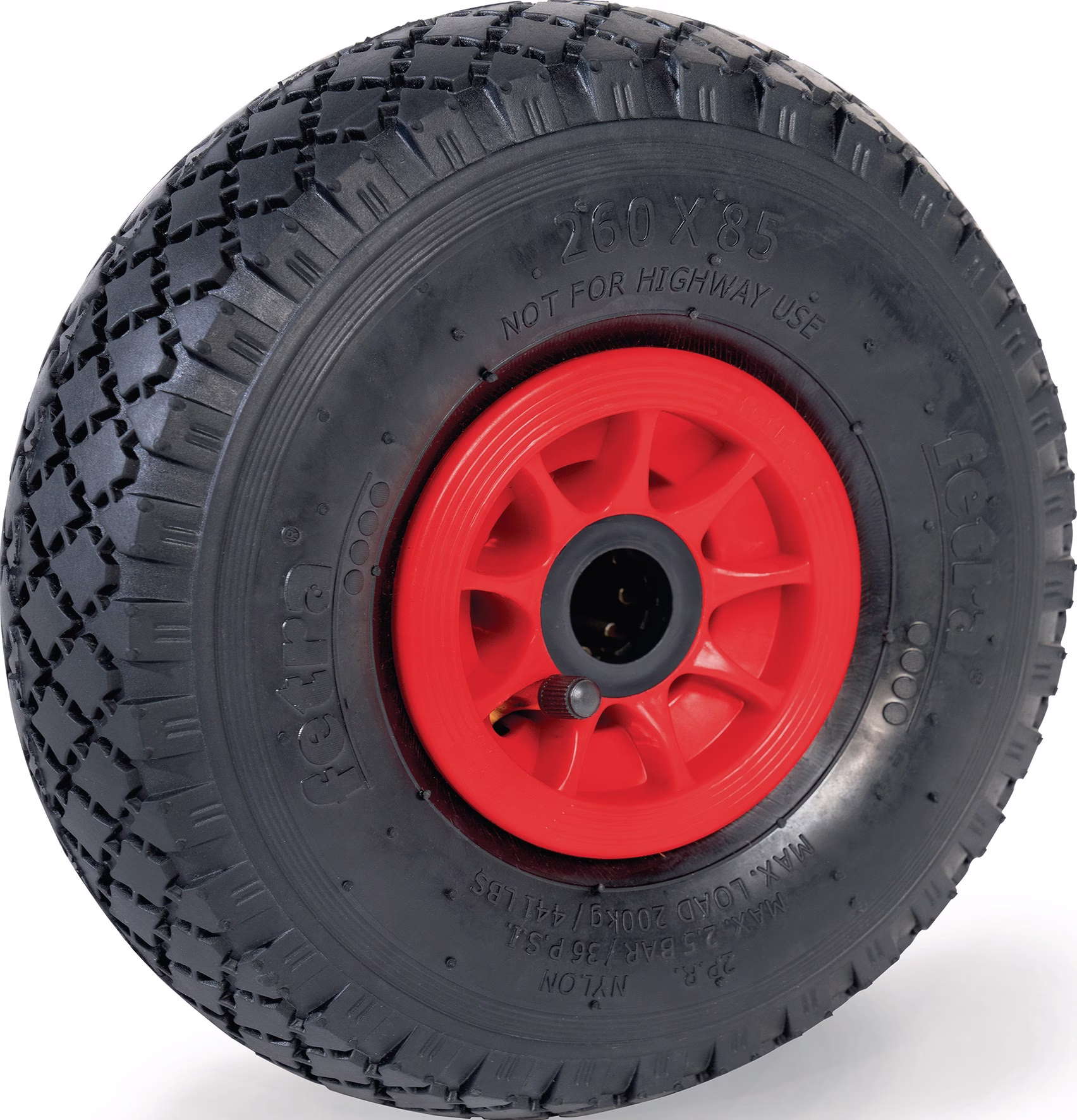 Luftrad 70107 D.260mm Trgf.200kg Ersatzrad Block 2 PR Rollenlager