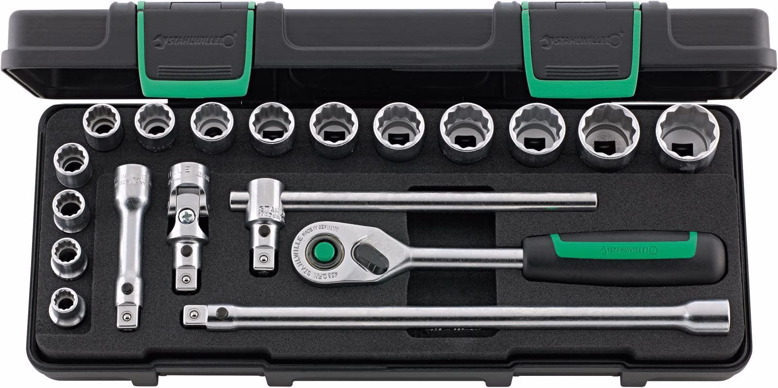 Steckschlüsselsatz 45/14/5i QR 19-tlg.3/8 Zoll SW 8-22mm Z.80 12KT