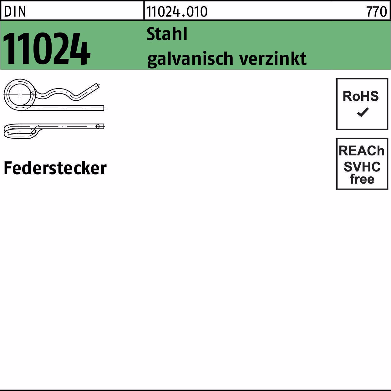 Federstecker DIN 11024