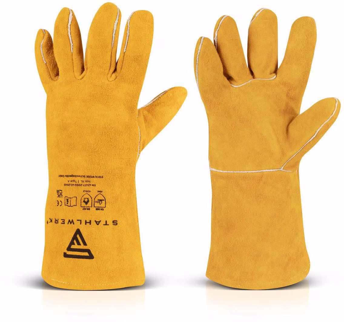Schweißerhandschuhe Gr.Einheitsgröße Gelb/Orange PSA II