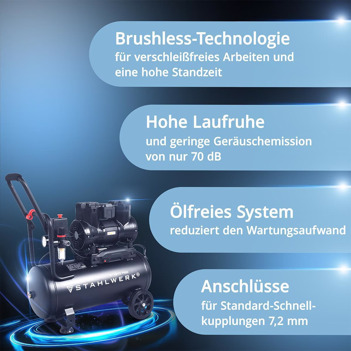 Kompressor ST-310 Pro 250l/min 8bar 30l