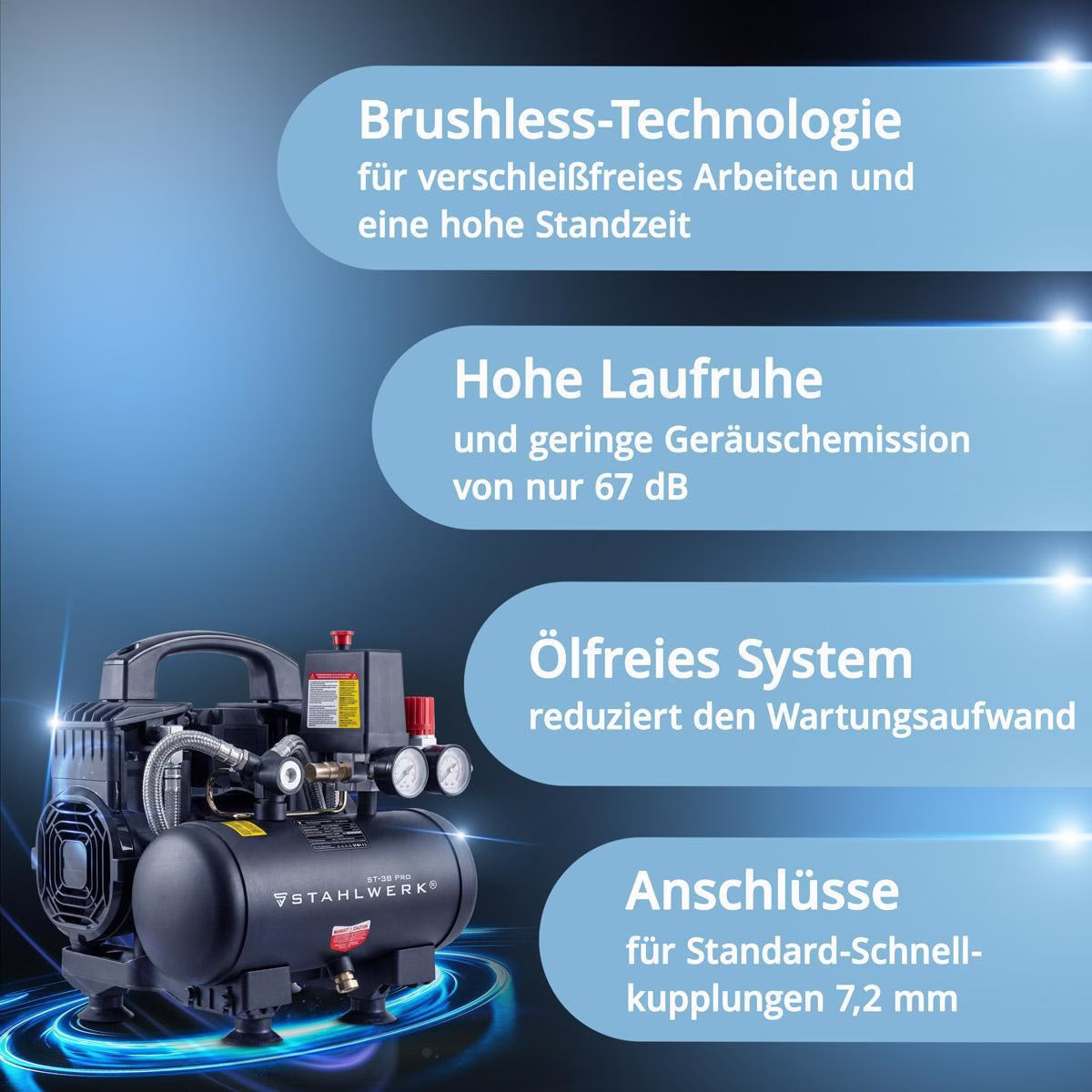 Kompressor ST-38 Pro 190l/min 8bar 3l