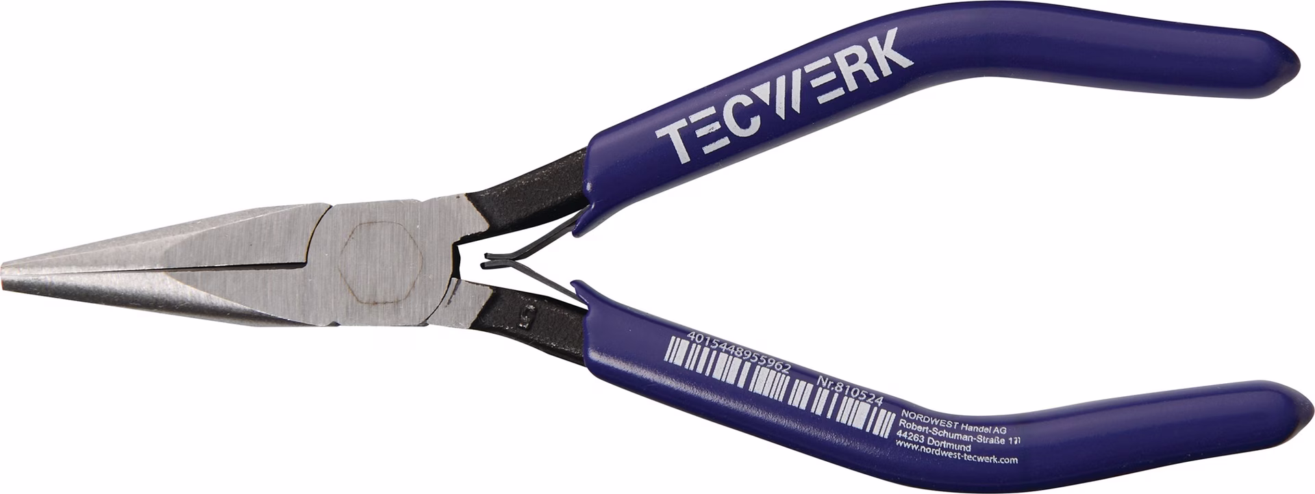 Elektronik-Spitzzange Gesamt-L.130mm ger.geschwärzt PVC tauchisol