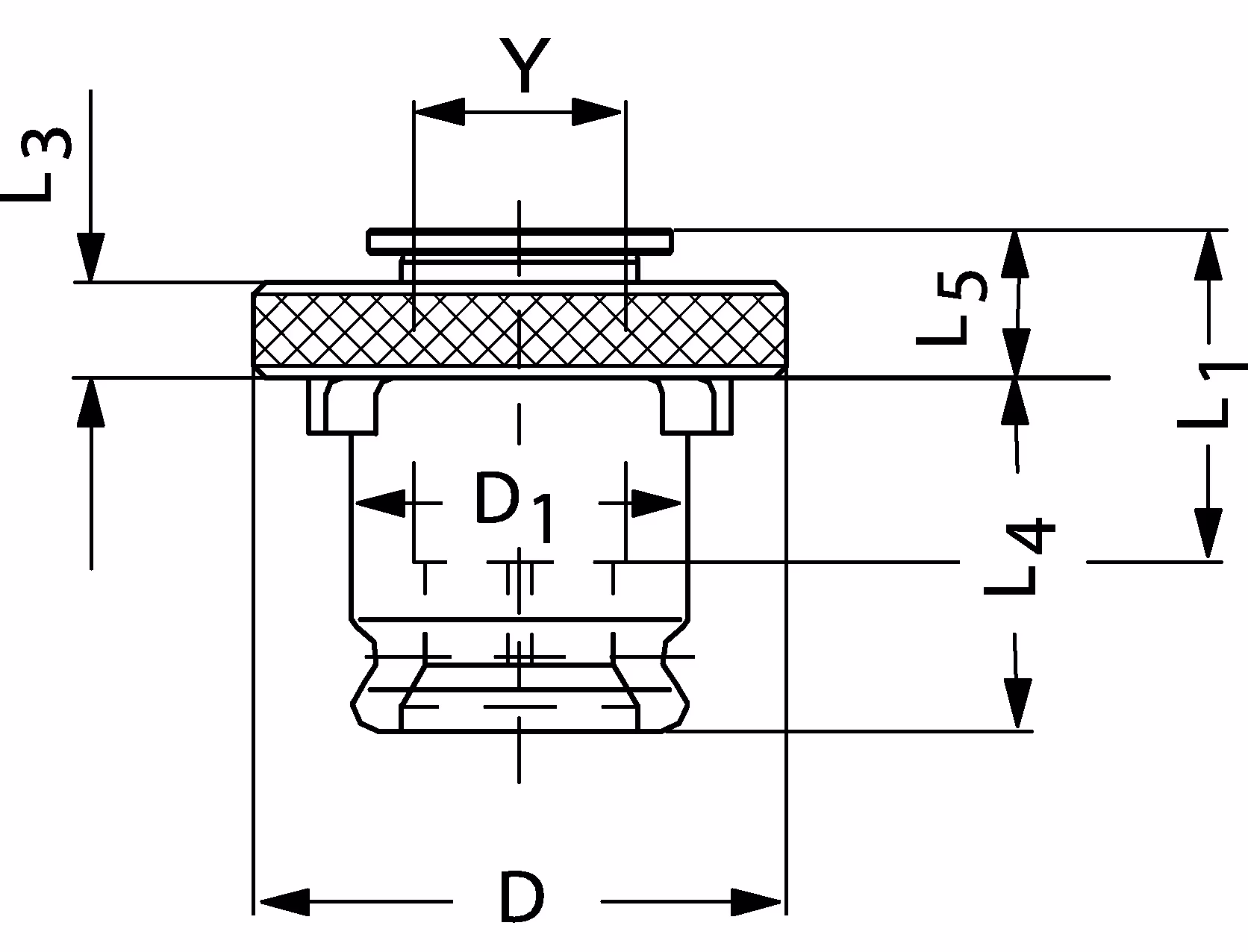 Schnellwechseleinsatz SE 2,8mmx2,1mm Gr.1 f.DIN 371 M2-2,5 f.DIN 374/376 M4