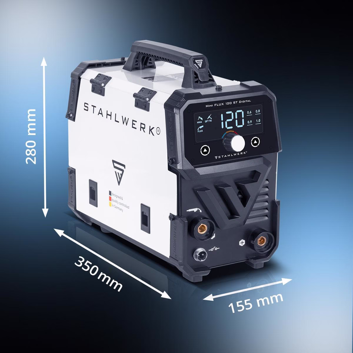 Fülldrahtschweißgerät Mini FLUX 120 ST Digital m.Zub.20-120 A gasg