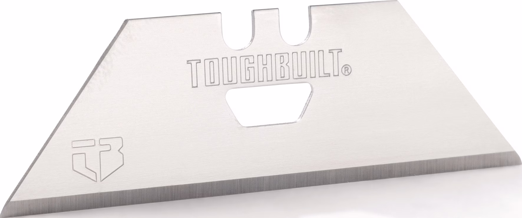 Trapezklinge L61xB19xS0,65mm Titan-beschichtet m.Lochung 3 Pack./je 10 Klingen