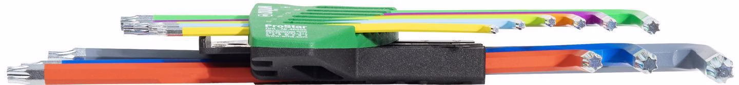 Stiftschlüsselset 366F 9-tlg.T8-T40 farbcodiert TORX® ProStar Hal