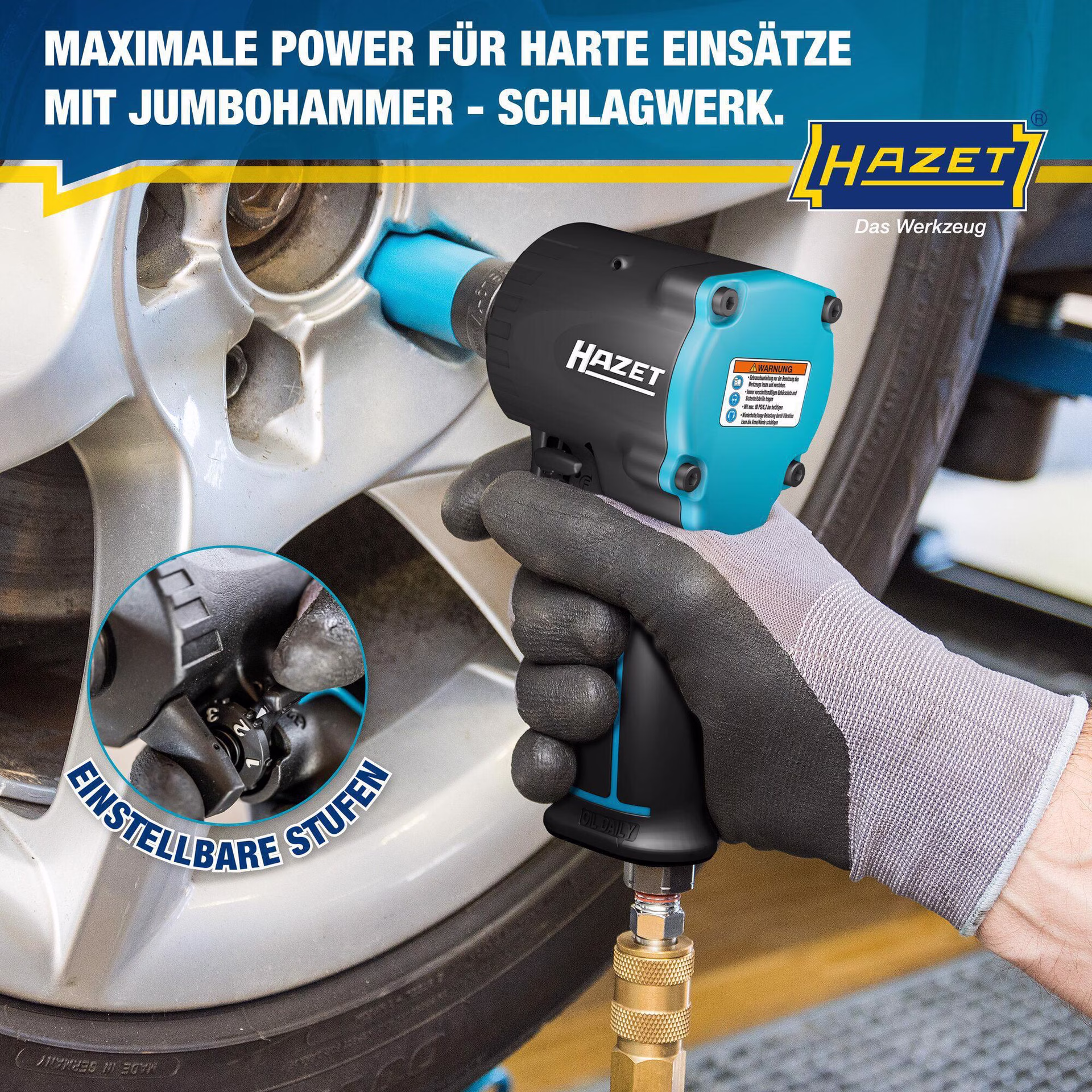 Druckluftschlagschrauber 9012M-1 12,5mm (1/2Zoll) A4-kt.678 Nm